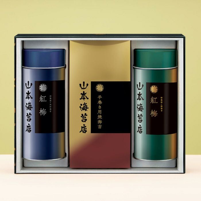 ぷぅこママご検討中の品　山本　極上海苔　梅の花 2缶セット 梅の花」中缶2本詰合せ(緑缶) | 山本海苔店公式オンラインショップ