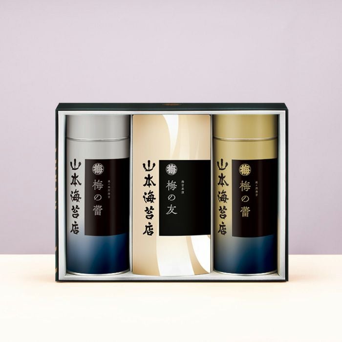 梅の花」中缶2本詰合せ(緑缶) | 山本海苔店公式オンラインショップ
