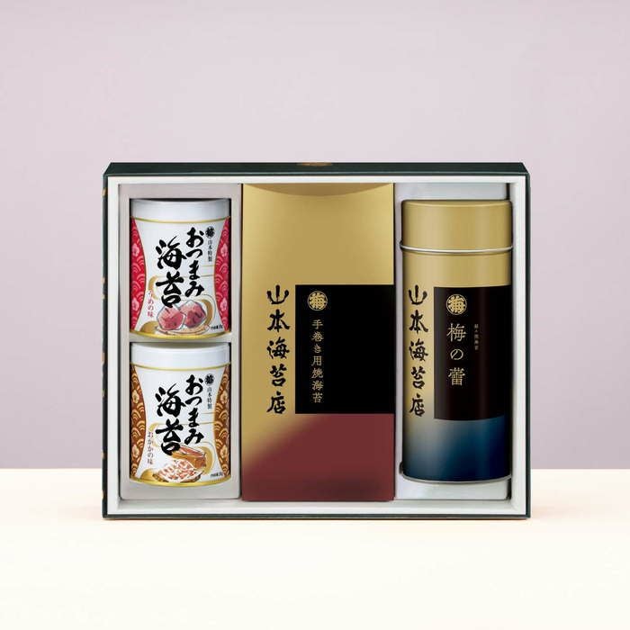 梅の花」2号缶2本詰合せ（緑缶） | 山本海苔店公式オンラインショップ