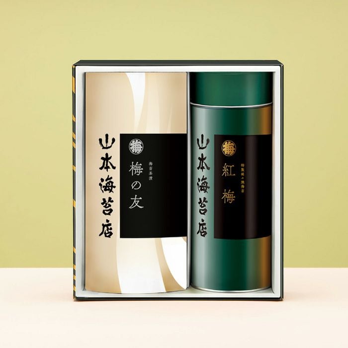 梅の花 山本海苔店　2缶セット 梅の花」2号缶2本詰合せ（緑缶） | 山本海苔店公式オンラインショップ