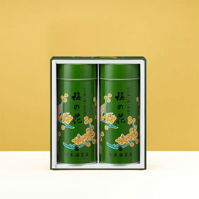 〈山本海苔店〉梅の花　小缶2本詰合せ　　山本山 梅の花」2号缶2本詰合せ（緑缶） | 山本海苔店公式オンラインショップ