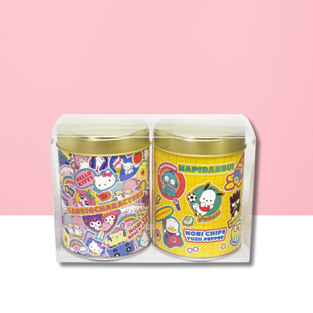 サンリオキャラクターズのりチップス 2缶詰合せ (明太子味・ ゆず胡椒